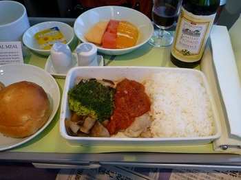 20120816大韓航空ビジネスクラス　食事－メイン.jpg